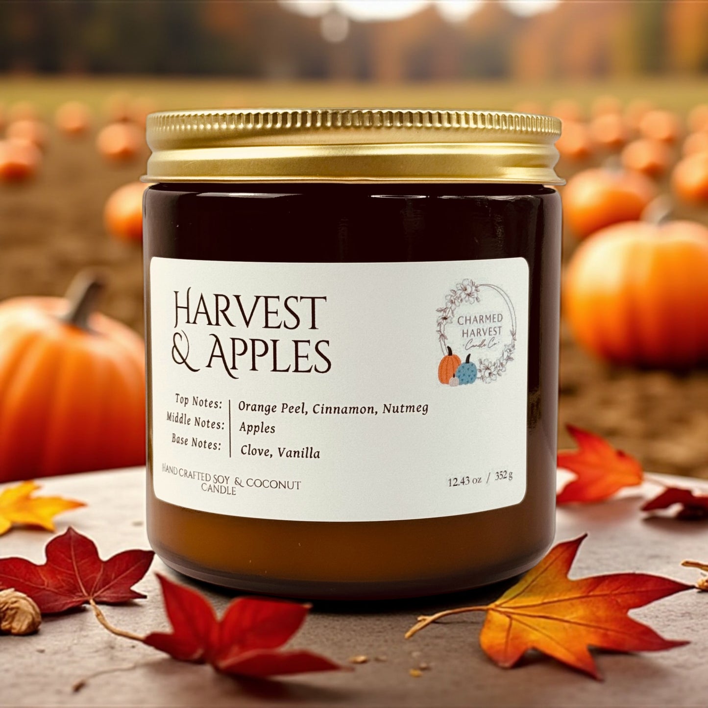 12.43oz Candle Harvest & Apples