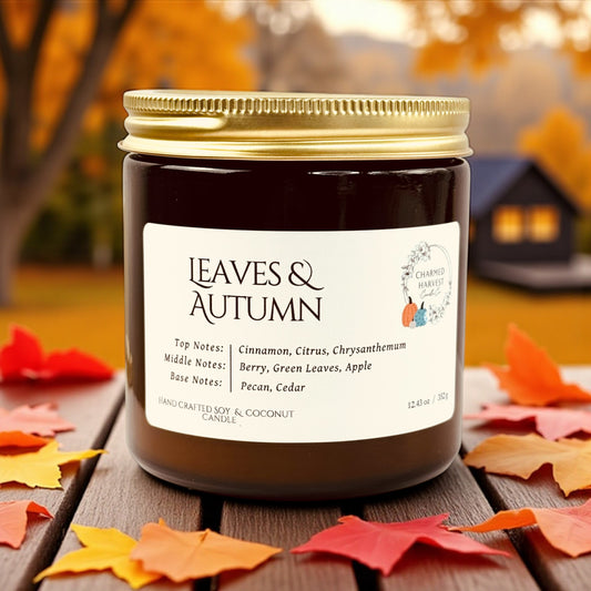 12.43oz Candle Leaves & Autumn