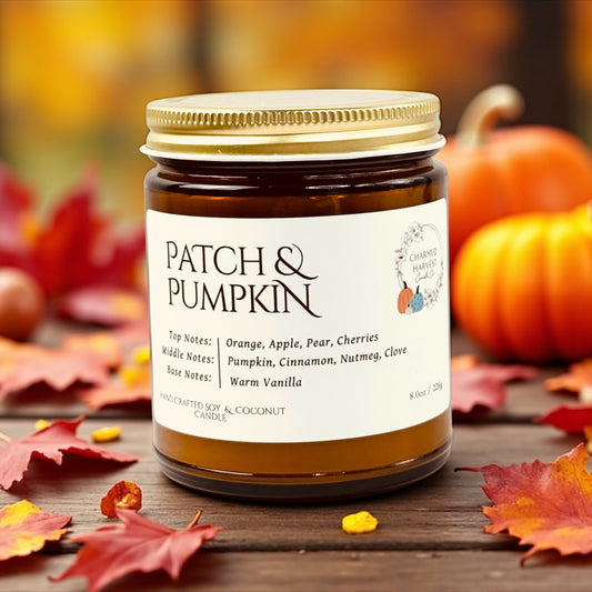 8oz Candle Patch & Pumpkin