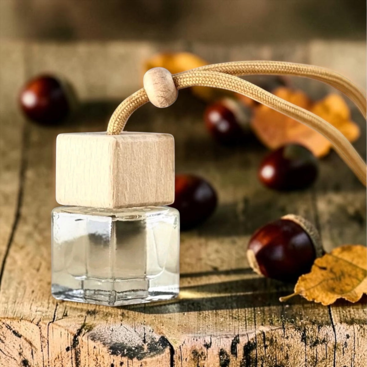 Chestnut & Vanilla car freshener by Charmed Harvest