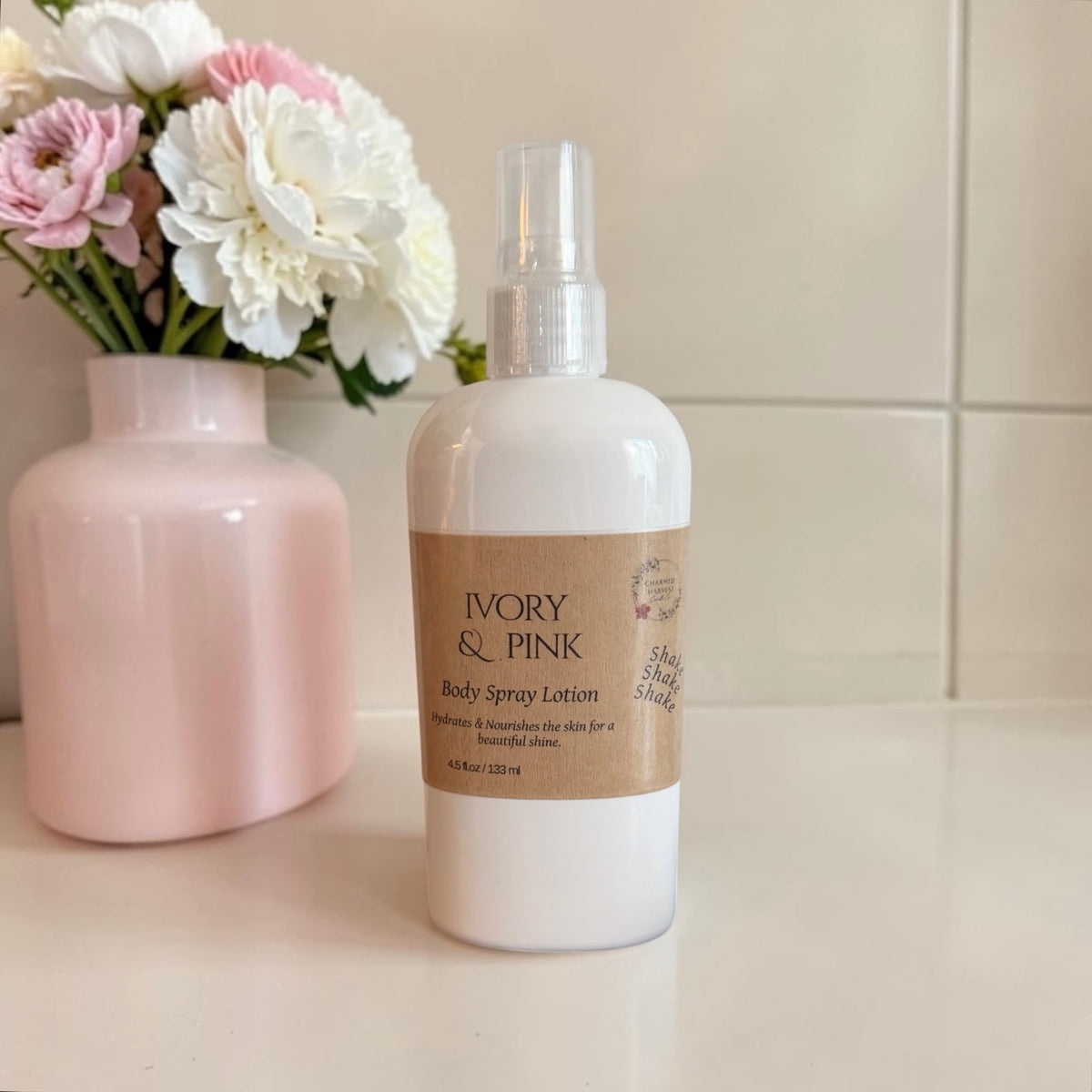 Ivory & Pink Body Spray Lotion 4.5 oz