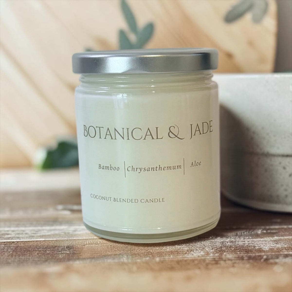 Botanical & Jade coconut blended wax candle, 8 oz – Charmed Harvest