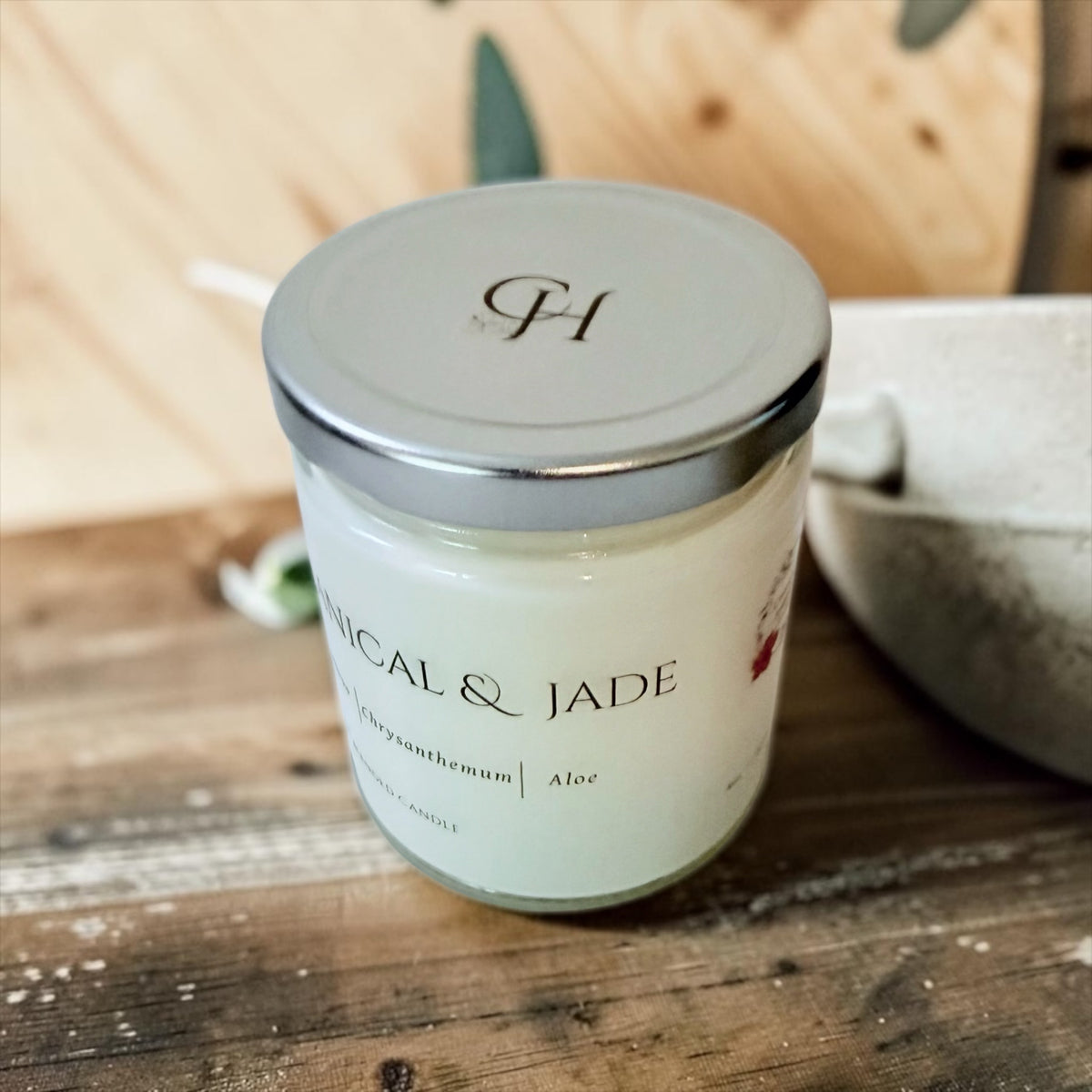 Botanical & Jade candle from The Wrapped Collection by Charmed Harvest, view 2